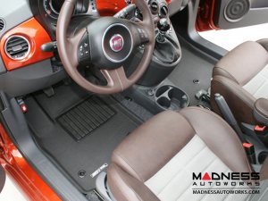 FIAT 500 Floor Liners - Premium - Front + Rear Set